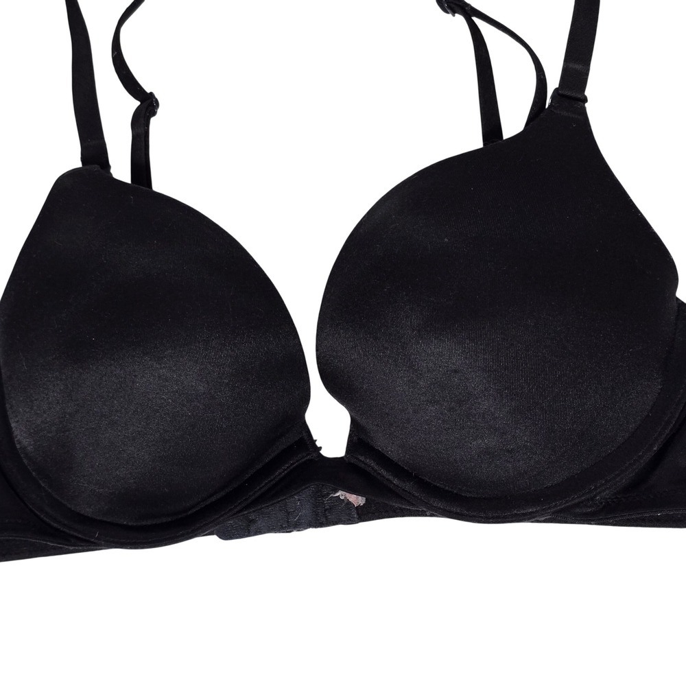 Victoria's Secret Body by Victoria Black Underwire Push Up Cup Satin Bra 34B - Picture 2 of 5